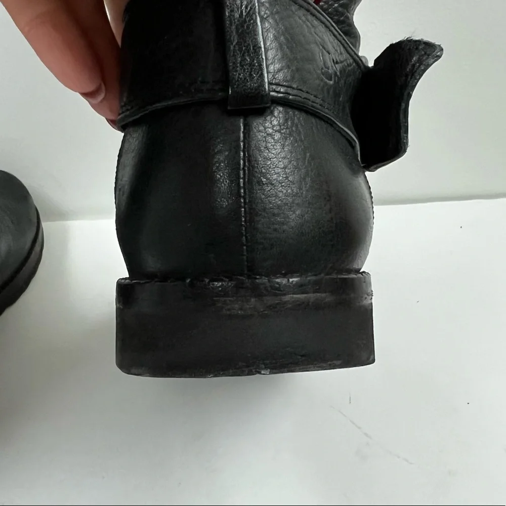 Gentle Souls Buckled Up black leather side zipper buckle Boots SZ 9 - Picture 8 of 13